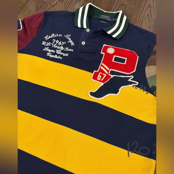 Polo Ralph Lauren P Wing Camo Rugby Short Sleeve Polo Shirt Size XS - Picture 2 of 14